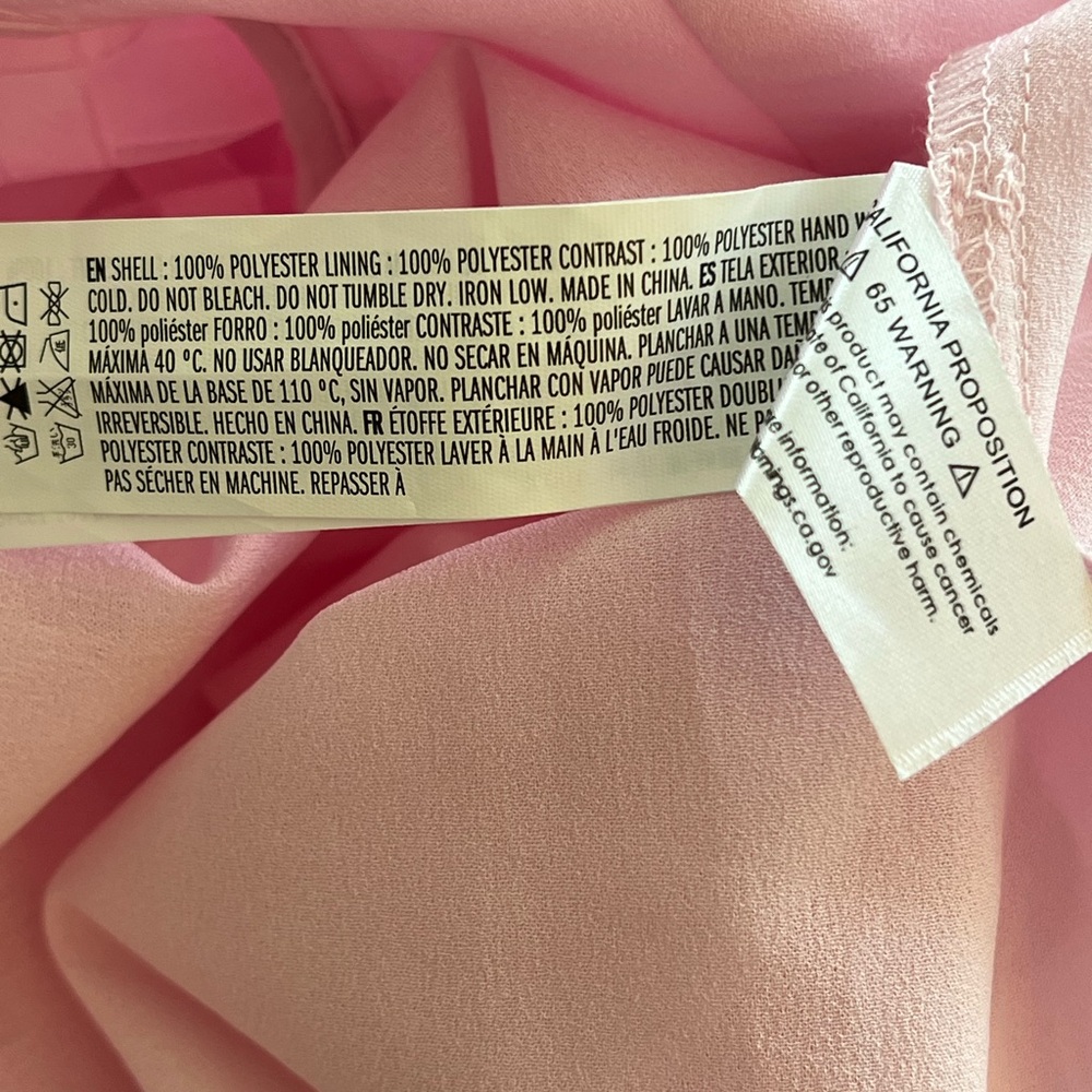English Factory Pink Sheer Grid Button-Down Blouse - Picture 12 of 16